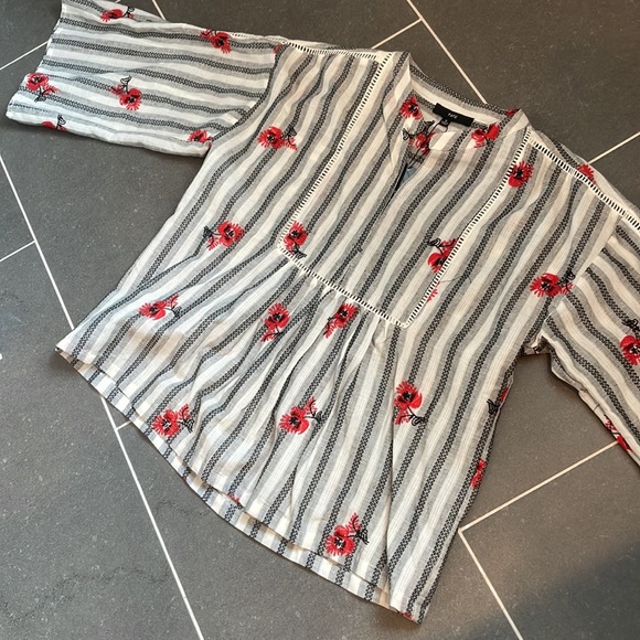 Embroidered peplum blouse - Picture 2 of 7